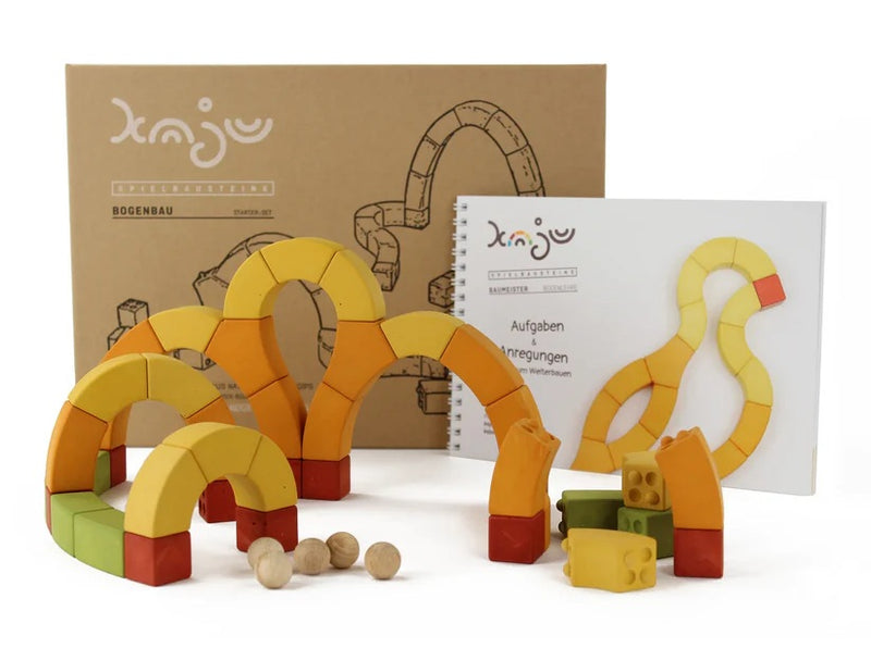 MURMELbundle – Bogenbau-Spielsteine mit Murmelbahn – kajuSPIELBAUSTEINE